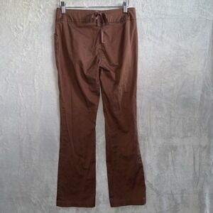 Max Studio Y2K Pants Women 0 Bare Back Bootcut Brown Grunge Skater Western Rodeo